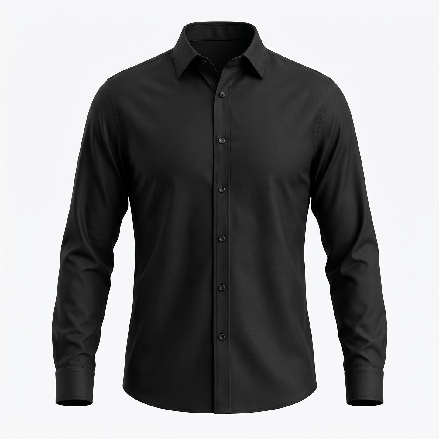 Cotton-Stretch Langarmhemd Ingo Schwarz