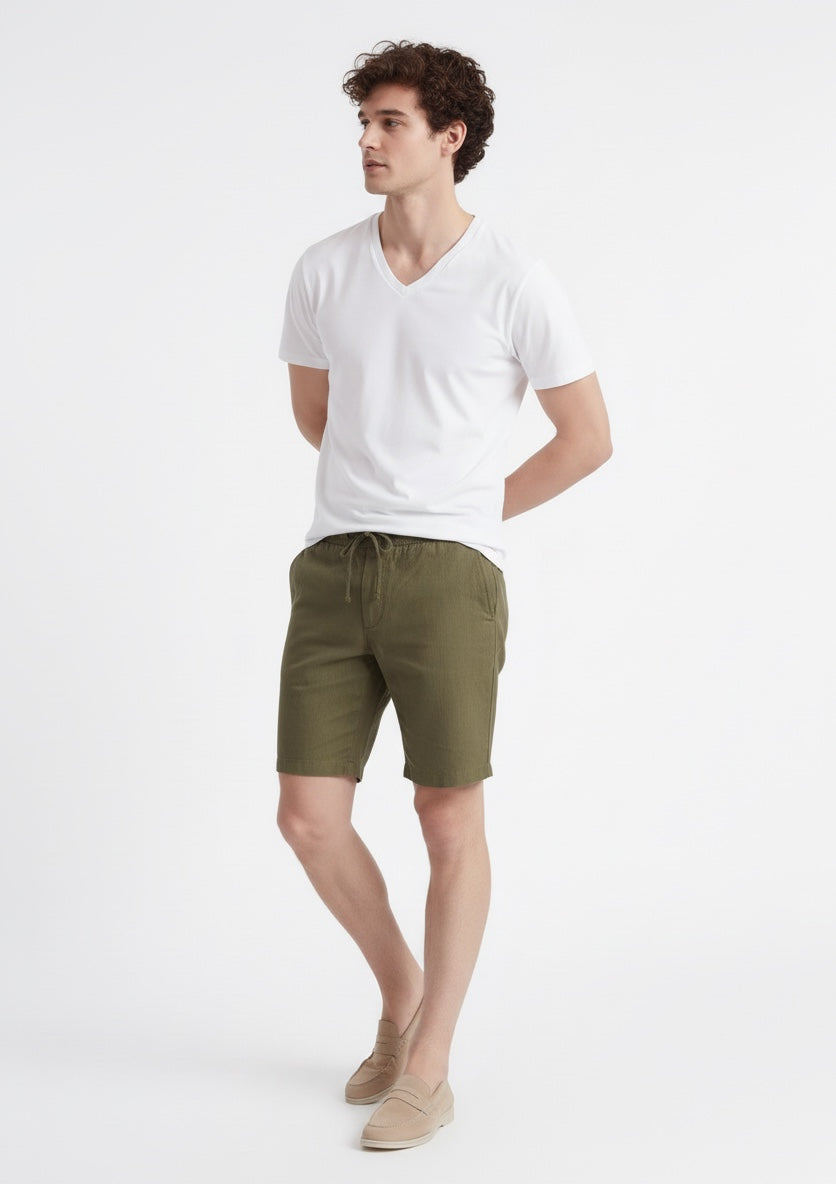 Leinen Hose kurz