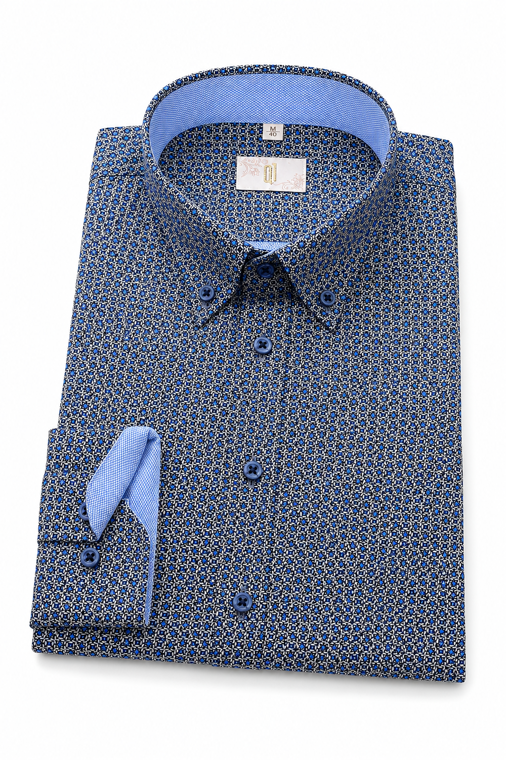 Business Hemd Volker Button-Down Slim Blau