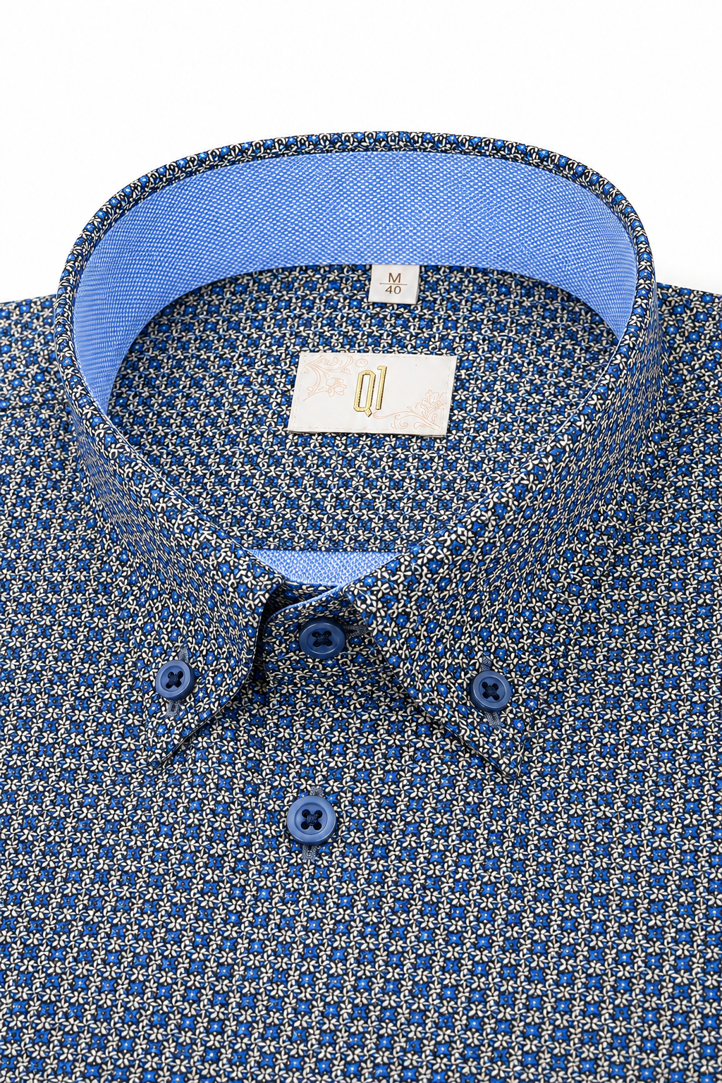 Business Hemd Volker Button-Down Slim Blau