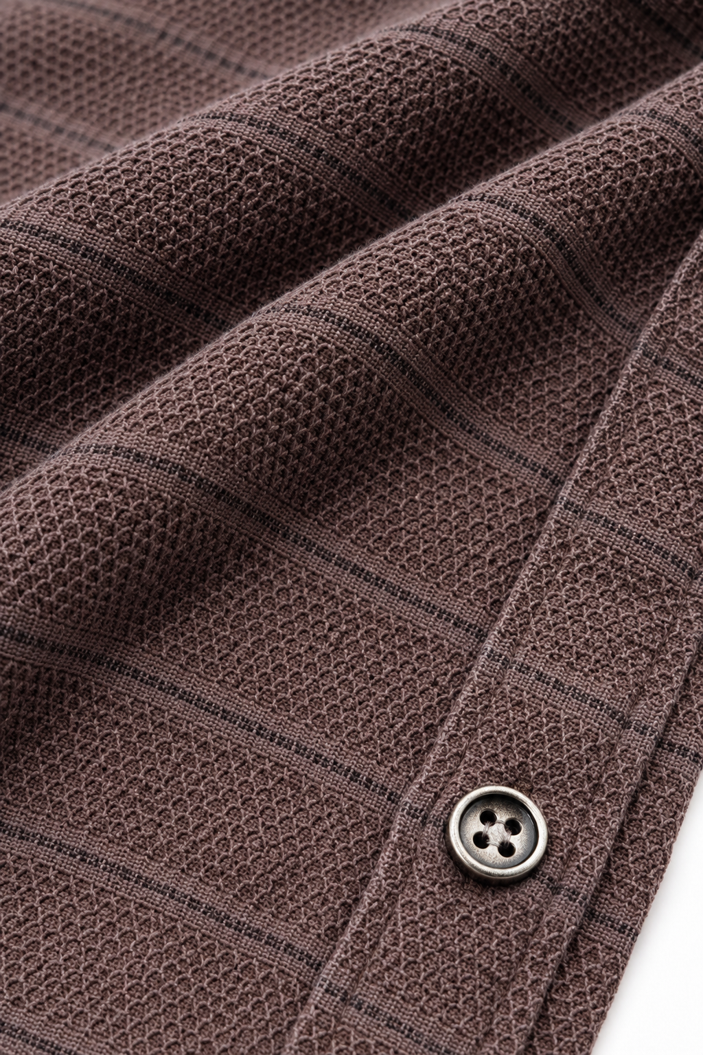 Casual Hemd Rouven Stehkragen Slim Braun