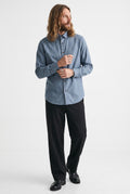 Casual Flanellhemd Ingo Kent Slim Blau
