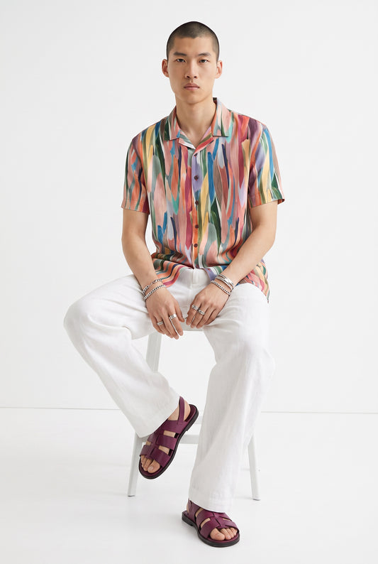 Viscose Resorthemd Olly Abstract
