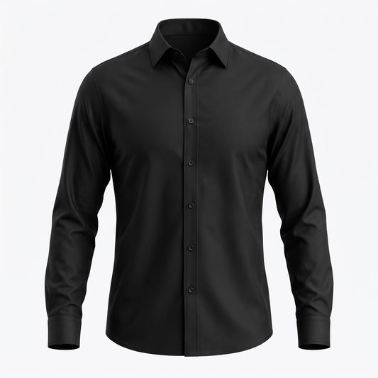 Cotton-Stretch Langarmhemd Ingo Schwarz