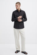 Cotton-Stretch Langarmhemd Ingo Schwarz