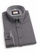 Business Hemd Volker Button-Down Slim Grau