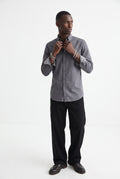 Business Hemd Volker Button-Down Slim Grau