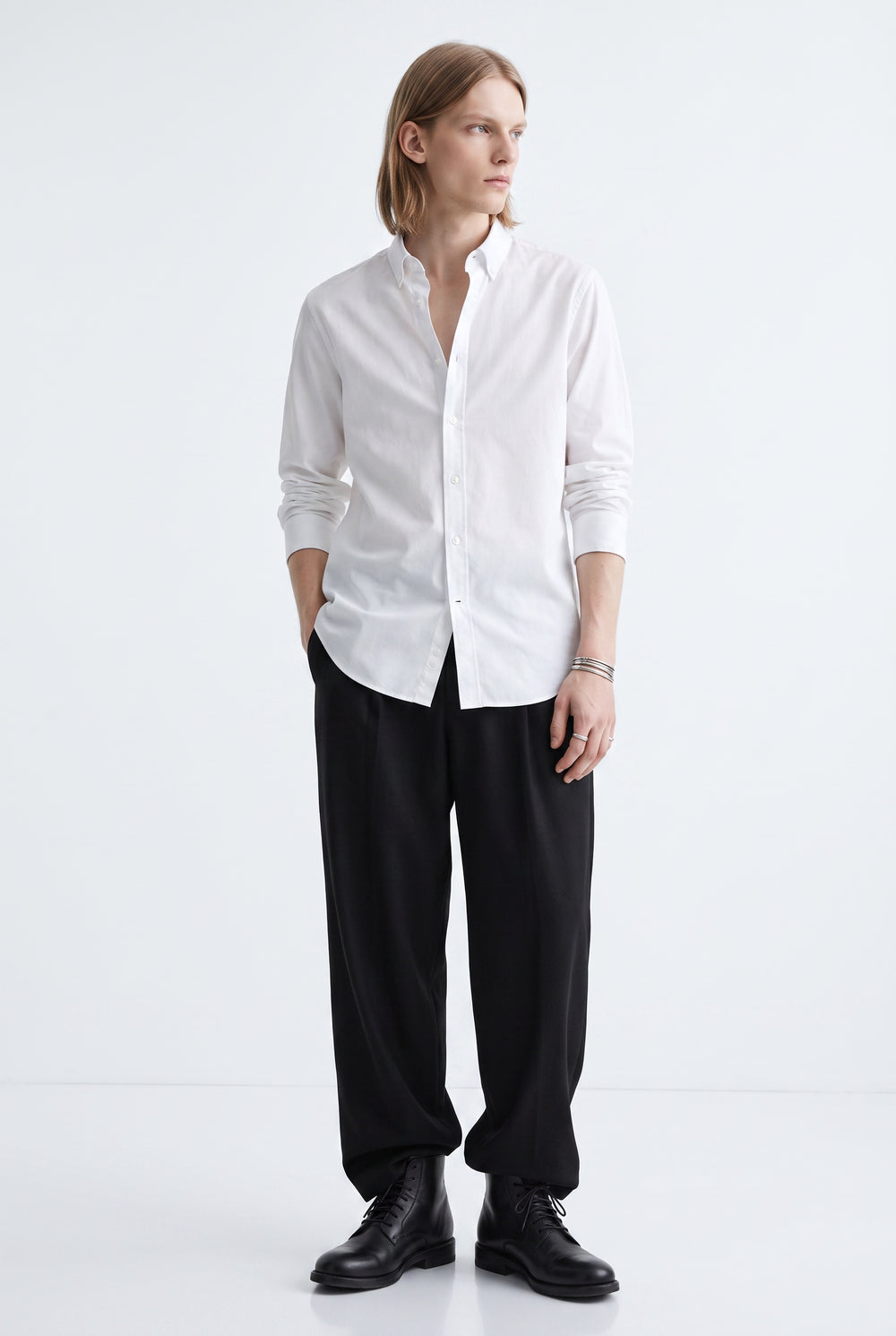 Business Hemd Volker Button-Down Slim Weiß
