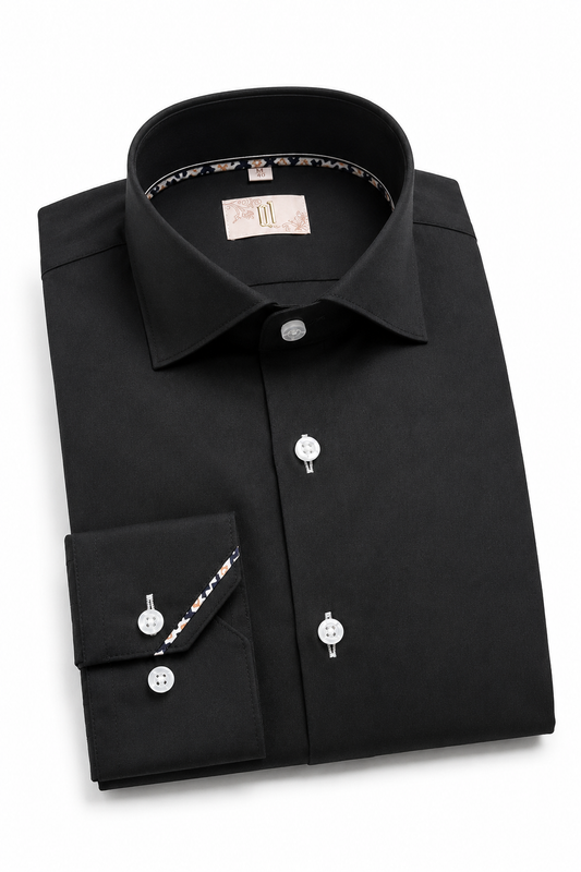 Business Hemd Damian Hai Slim Schwarz