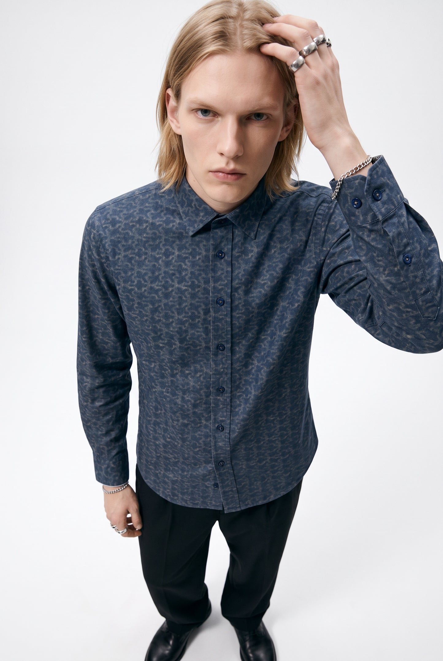 Casual Hemd Volker Kent Slim Blau