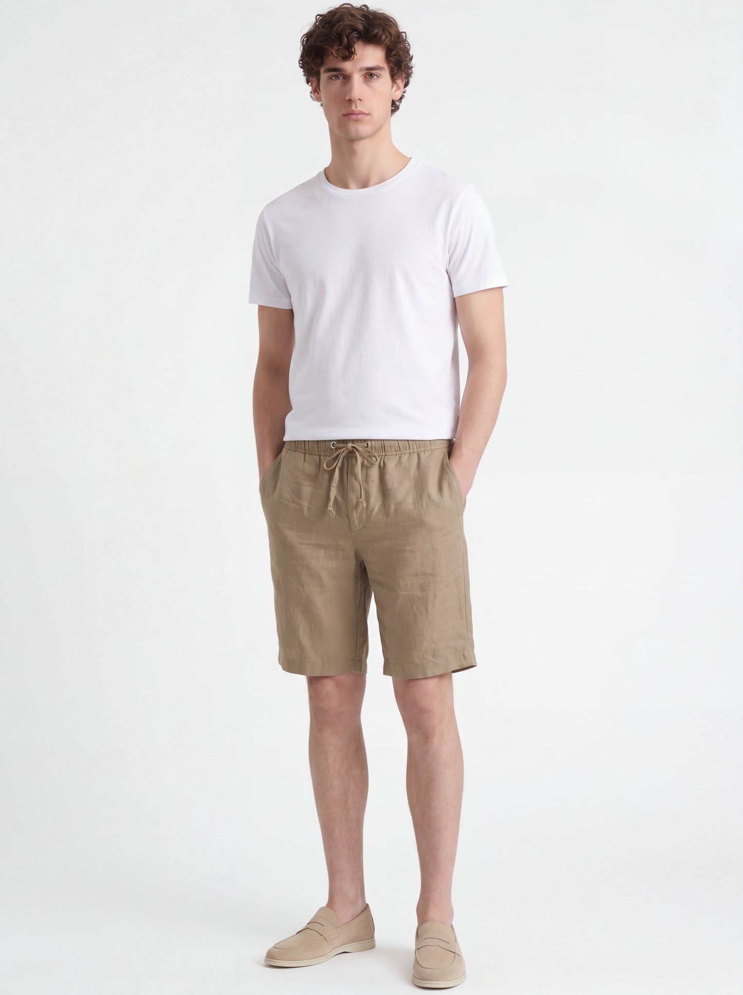 Leinen Hose kurz